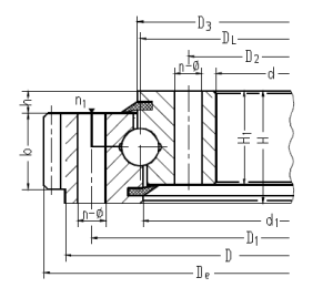单排球式外齿式回转支承轴承厂家