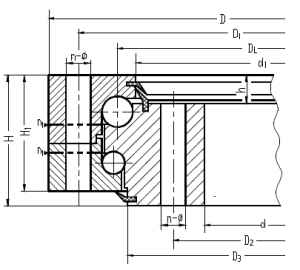 无齿式双排球式回转支承轴承